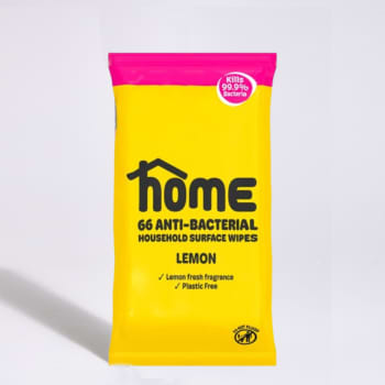 HOME Anti-Bacterial Household Surface Wipes, Lemon, 66 Pack