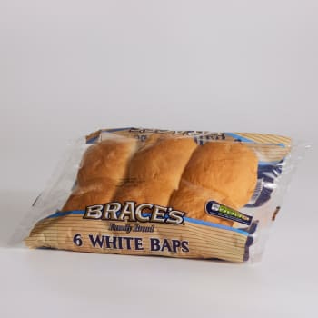 Brace's White Baps, 6 Pack