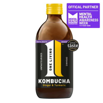 One Living Ginger Organic Kombucha in Glass, 330ml