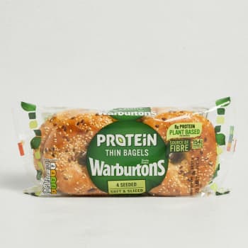 Warburtons Protein Thin Bagels, 4 Pack