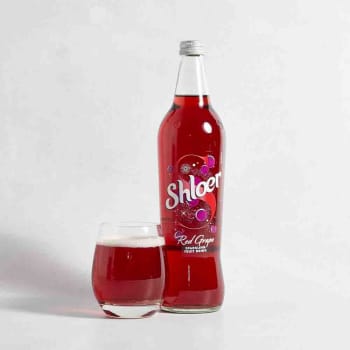 Shloer Red Grape Sparkling Juice Drink in Glass, 750ml