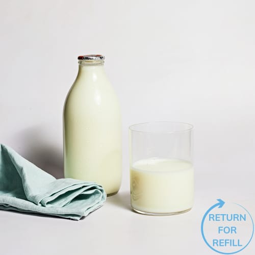 Milk & More 1% Fat Milk in Glass, 568ml, 1pt