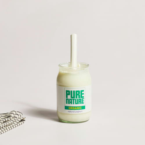 Pure Nature Organic Natural Yoghurt in Glass, 150g