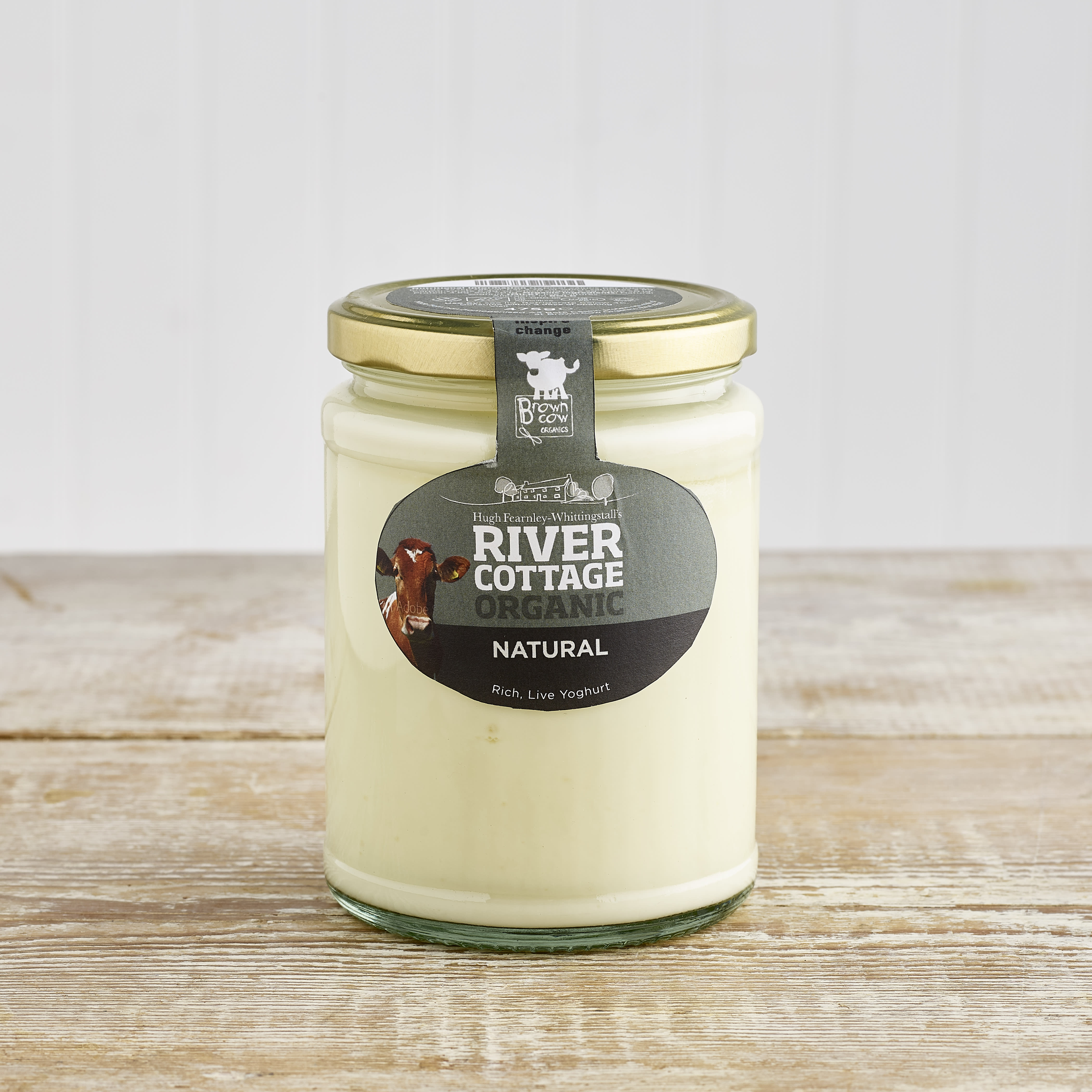 River Cottage Organic Natural Yoghurt in Glass, 475g