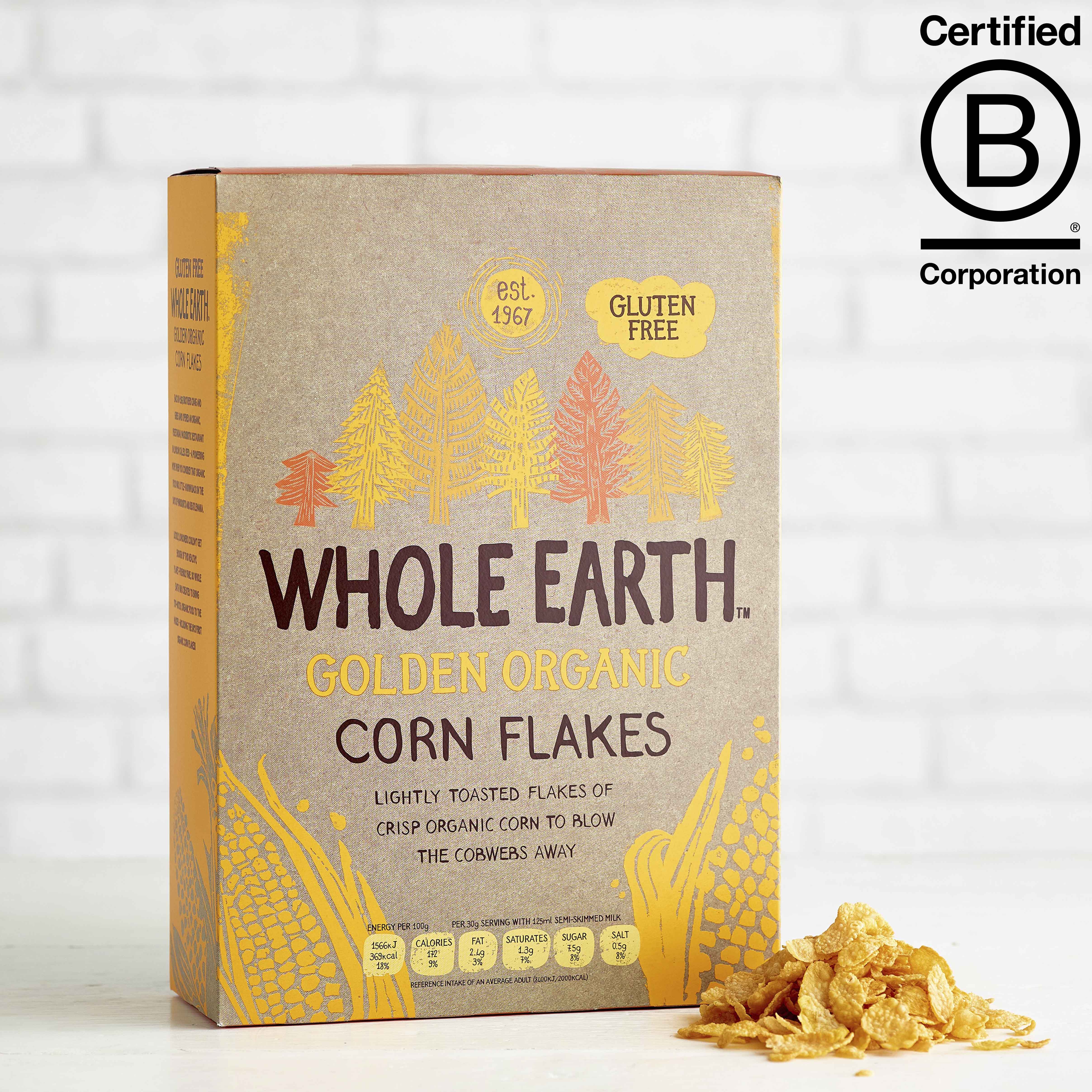 Whole Earth Organic Golden Corn Flakes, 375g