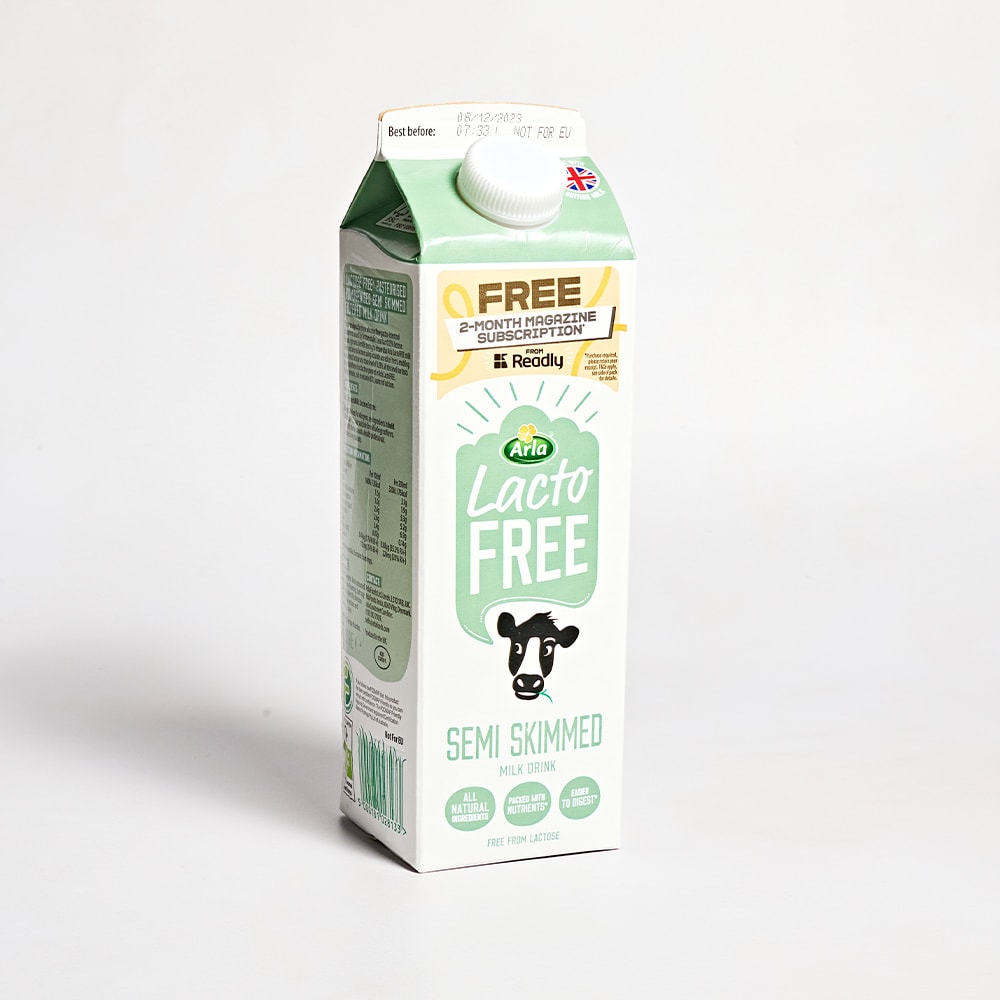 Arla Lactofree Milk, 1L Semi Skimmed Lactose Free Milk&More