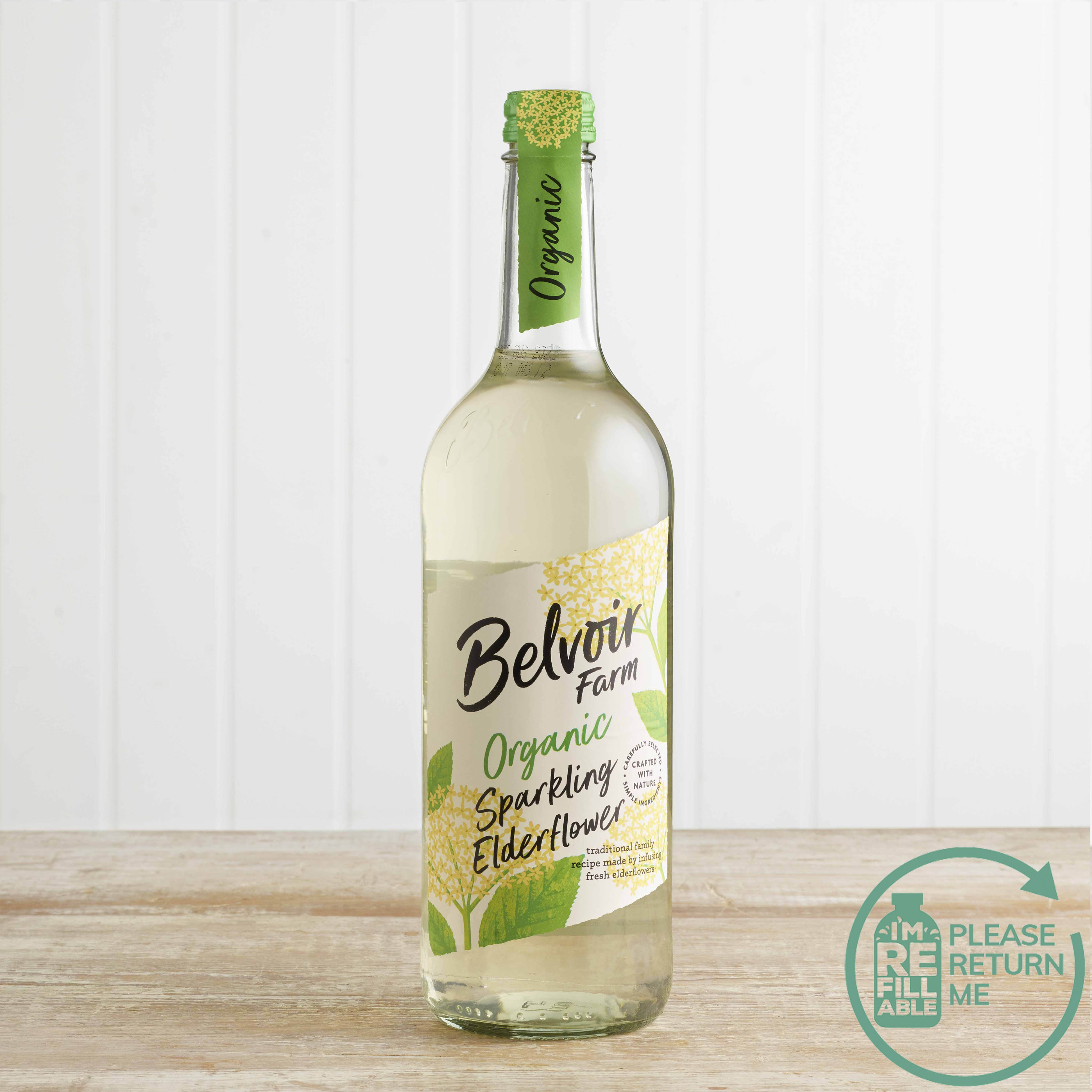 Belvoir Organic Elderflower Presse in Glass Drinks Milk & More