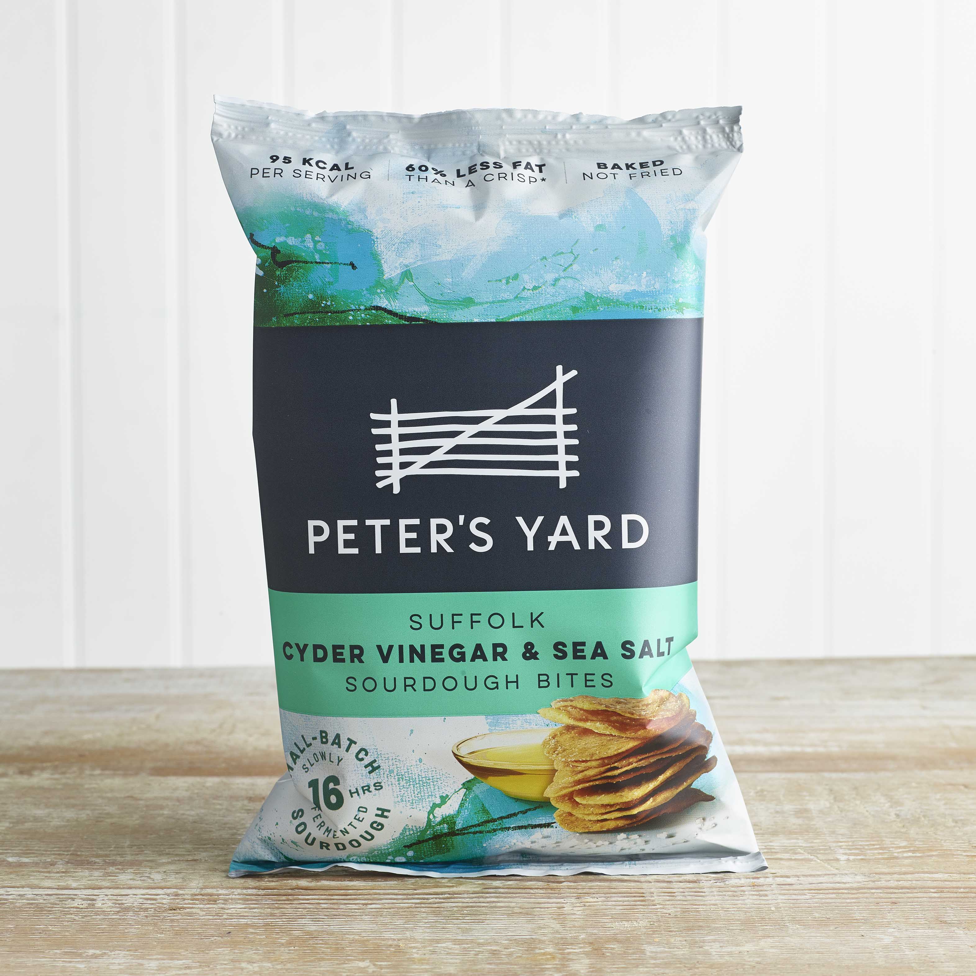 Peter's Yard Suffolk Cyder Vinegar & Sea Salt Sourdough Bites, 90g