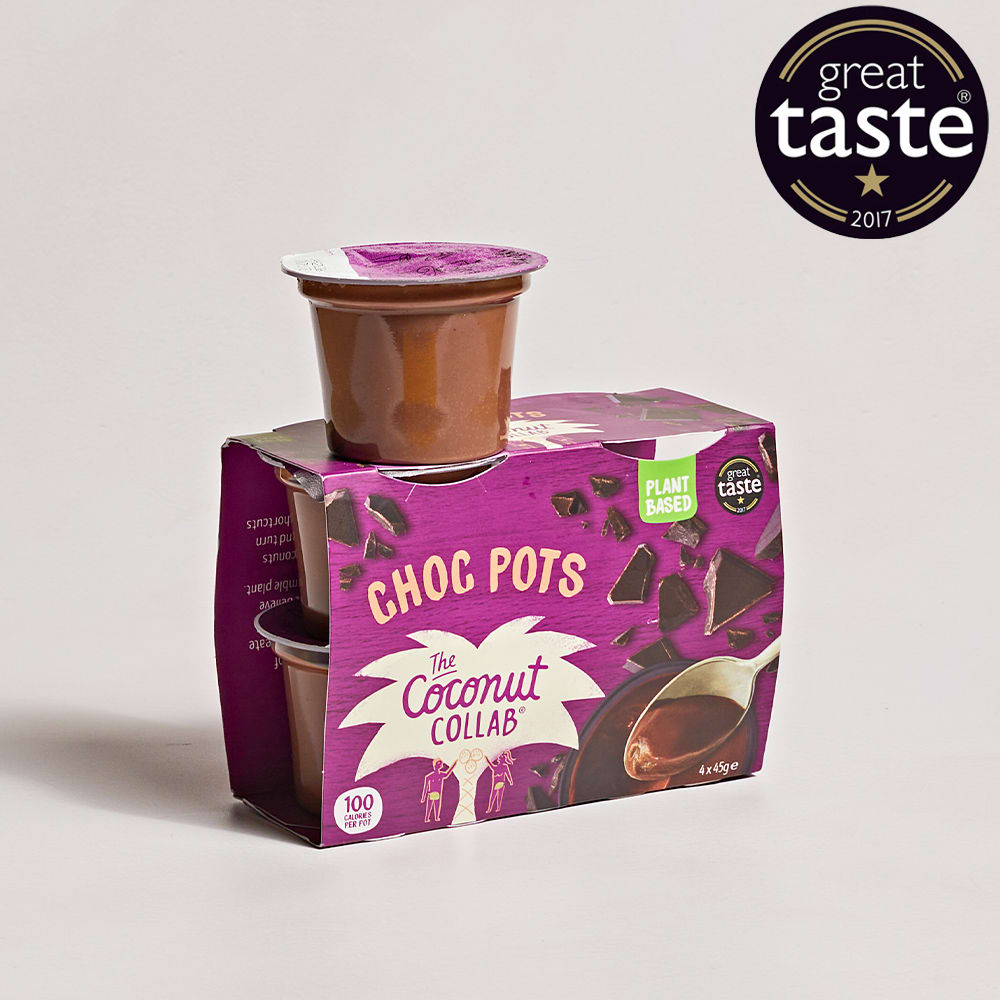 The Coconut Collaborative Dairy Free Little Choc Pots, 4 x 45g