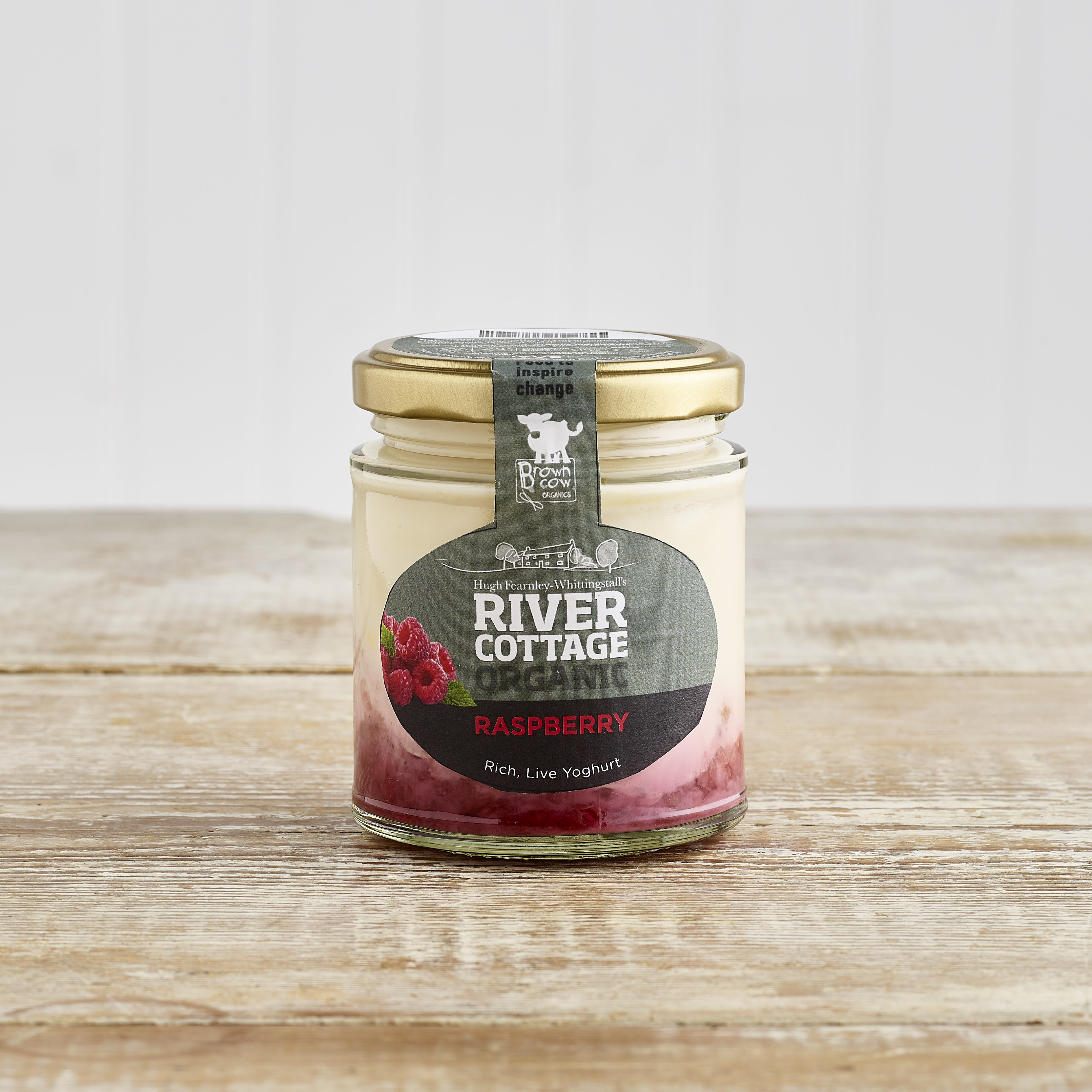 River Cottage Organic Raspberry Yoghurt in Glass, 160g