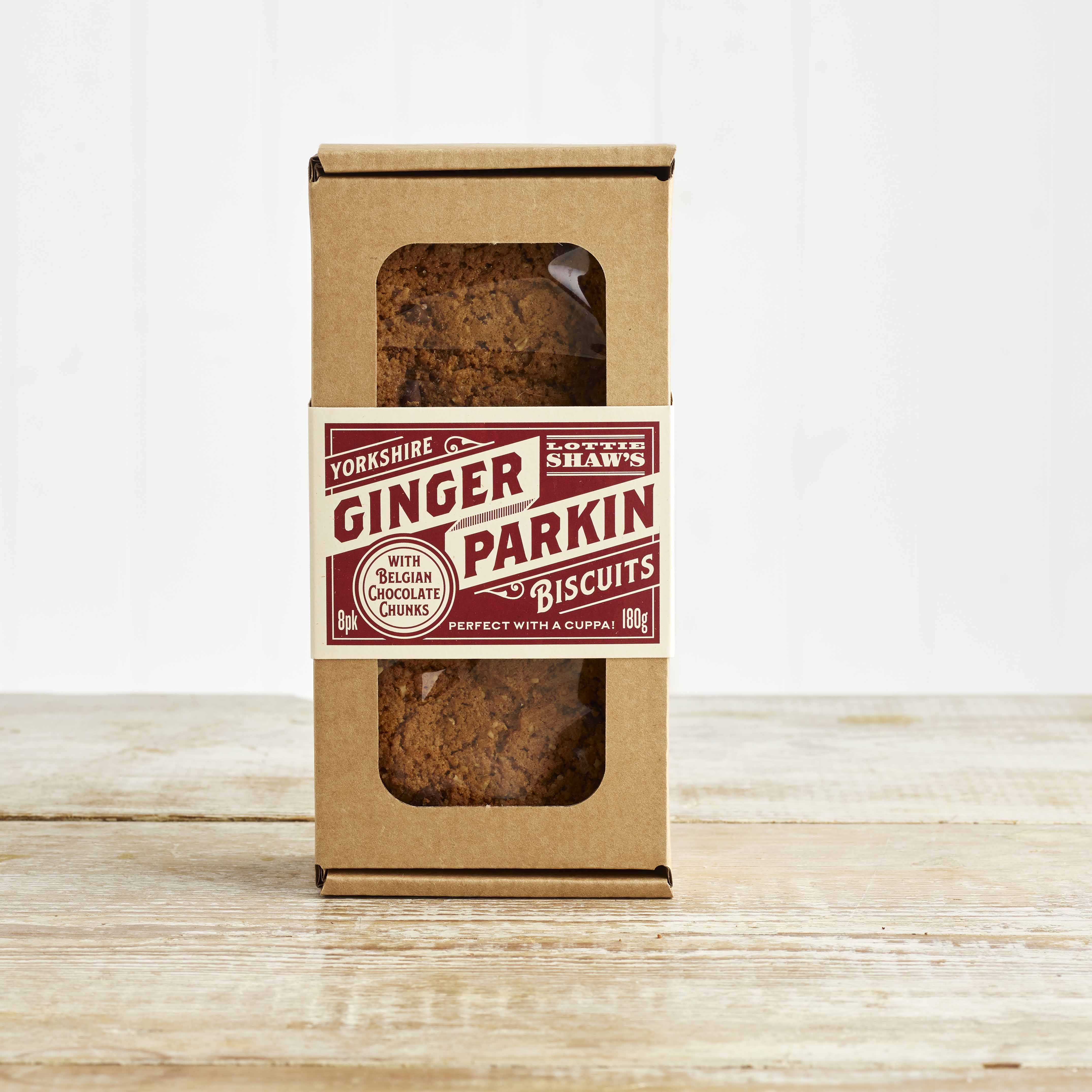 Lottie Shaw’s Ginger Parkin Biscuits with Belgian Chocolate Chunks, 180g