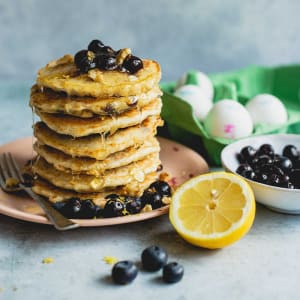 Lemon and Blueberry Buttermilk Pancakes