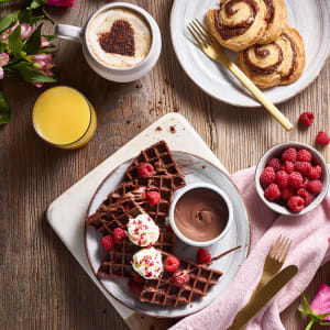 Dreamy Valentine's Day Chocolate Waffles