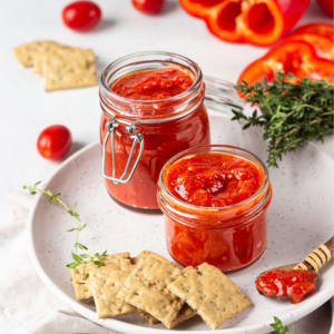 Homemade Spicy Tomato and Pepper Chutney