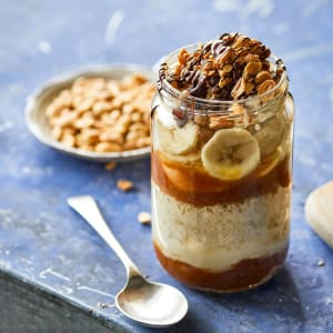 Peanut Butter and Chocolate Fudge Overnight Oats
