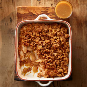Quince Brown Betty With Toffee Sauce 