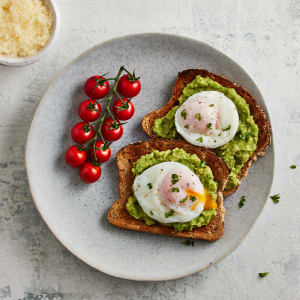 Poached Eggs with Smashed Avocado on Toast Recipe 