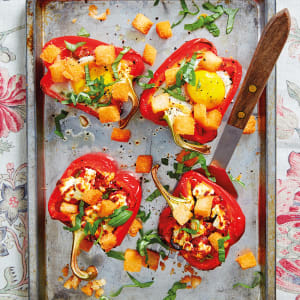 Mediterranean Baked Peppers 