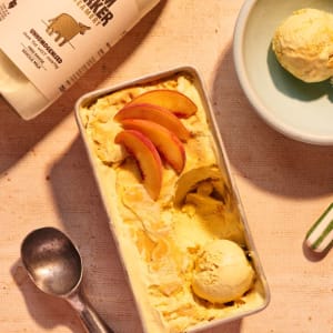 Peach and Mango Summer Ice Cream 