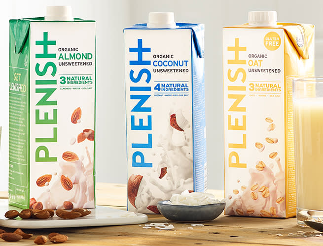 Plenish plant fuelled m*lks with all natural ingredients