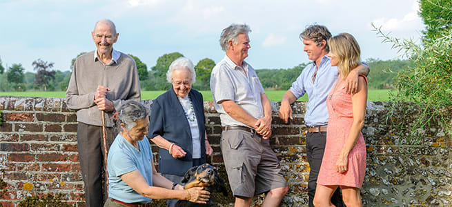 The Martin family at the Tom Parker farm