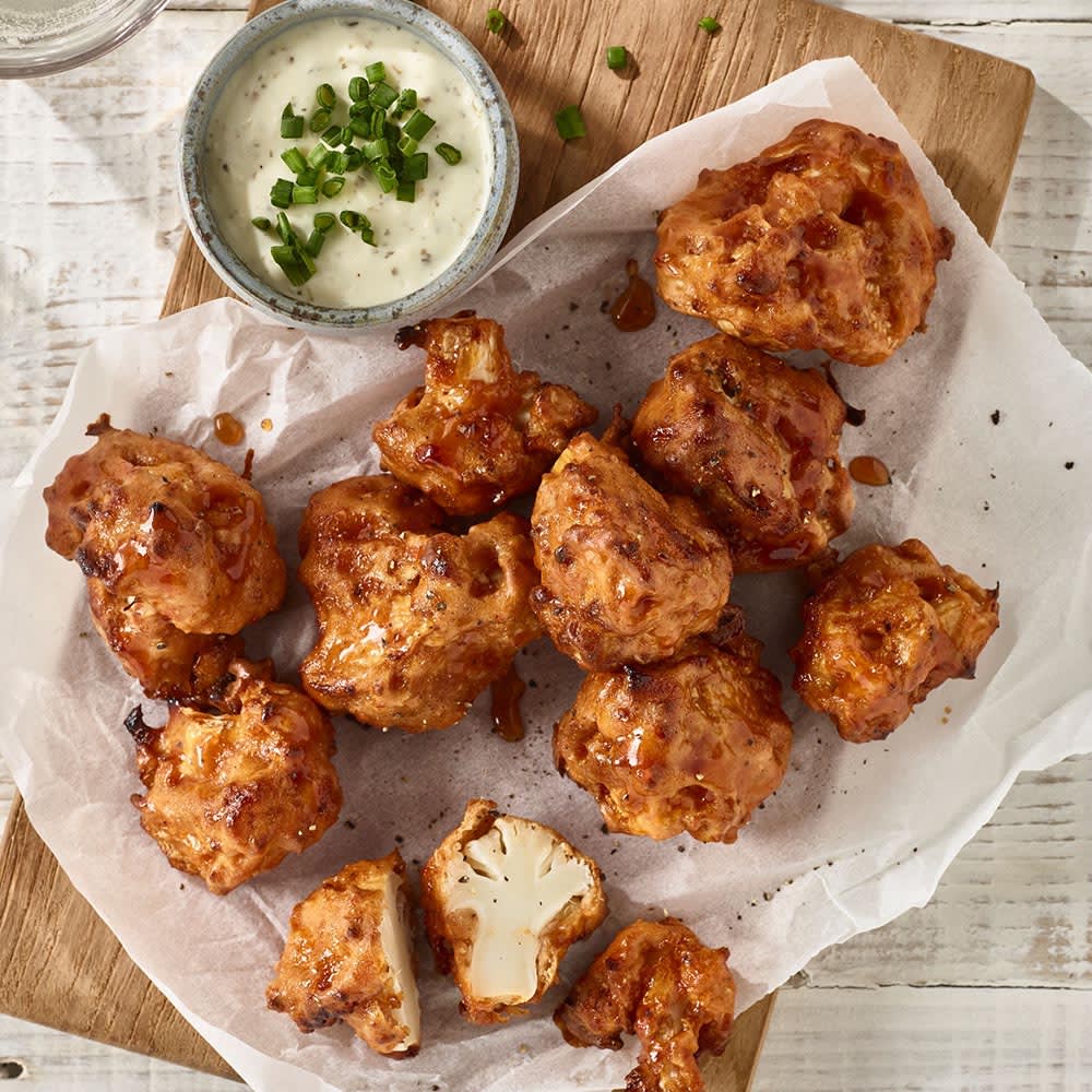 Air Fryer Buffalo Cauliflower Wings Recipe | Milk & More