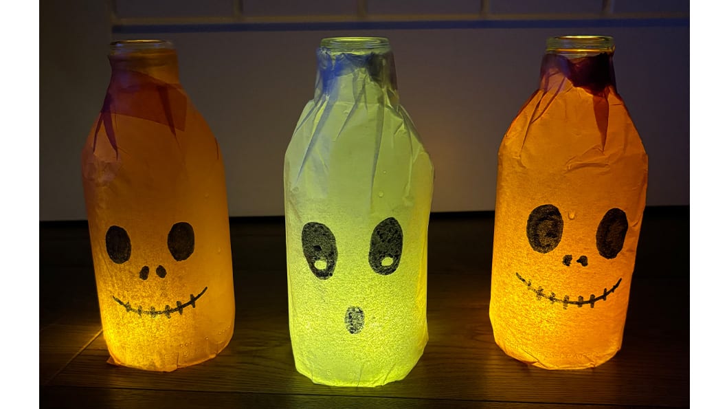 Halloween milk bottles