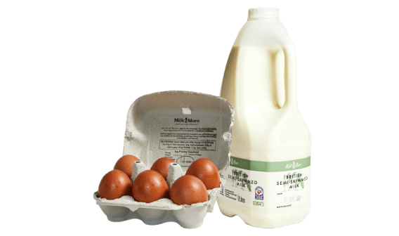 milk and eggs