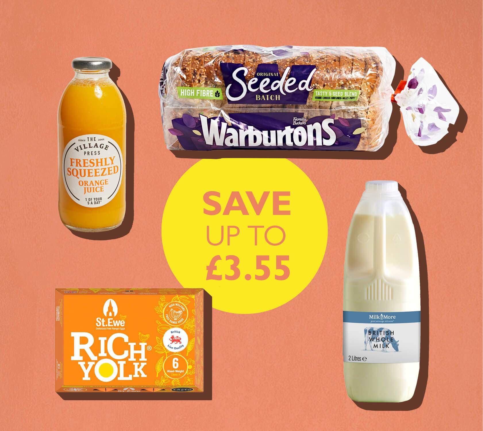 bread, eggs and milk bundle deal