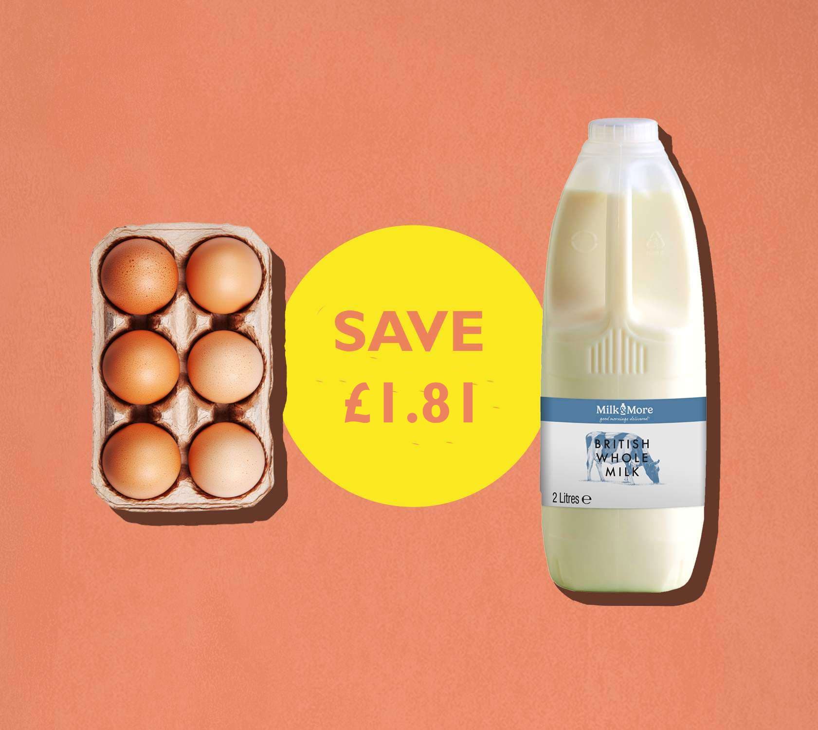milk and eggs