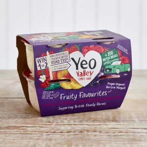 Yeo Valley Organic Fruity Favourites Yoghurts, 4 x 120g
