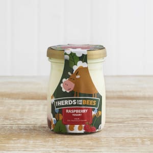 The Herds and the Bees Raspberry Layered Yoghurt in Glass, 125g