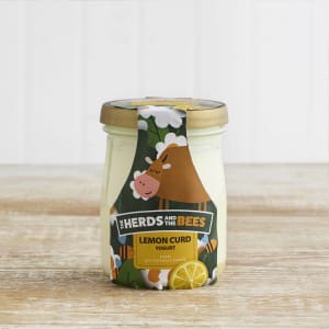 The Herds and the Bees Lemon Curd Layered Yoghurt  in Glass, 125g 