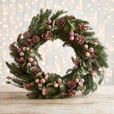Rose Gold Christmas Wreath At Home Milk More