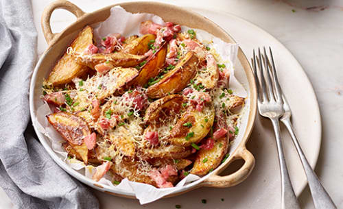Bacon and Cheese Potato Wedges