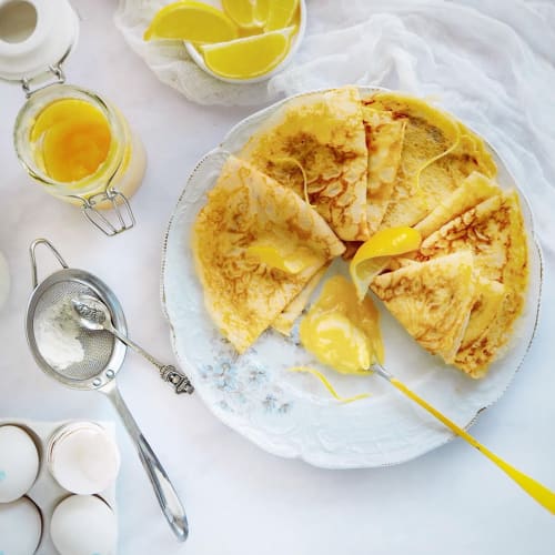 French-Style Lemon Curd Crêpes